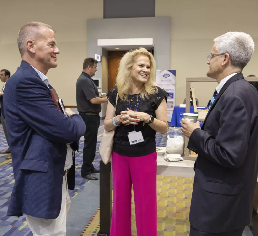 Three participants at Clark's SDBX small business event